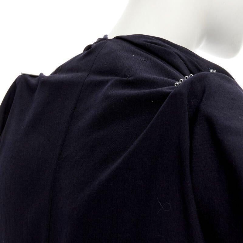 rare JUNYA WATANABE Vintage 1998 Runway silver architectural metal collar top S For Sale 4