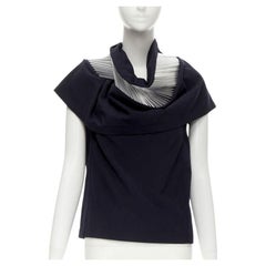 rare JUNYA WATANABE Vintage 1998 Runway silver architectural metal collar top S