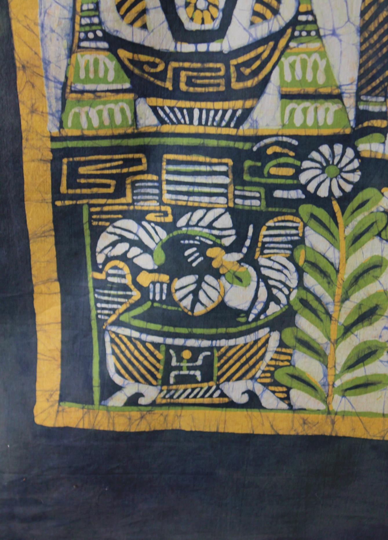 Tessuto Raro K.K. Laxma Goud Batik. Belle Arti Indiane. Padma Shri. Primo Novecento Moderno in vendita
