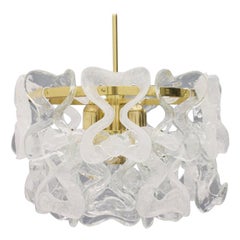 Rare Kalmar Austria Catena Chandelier in Brass and Glass, 1960s
