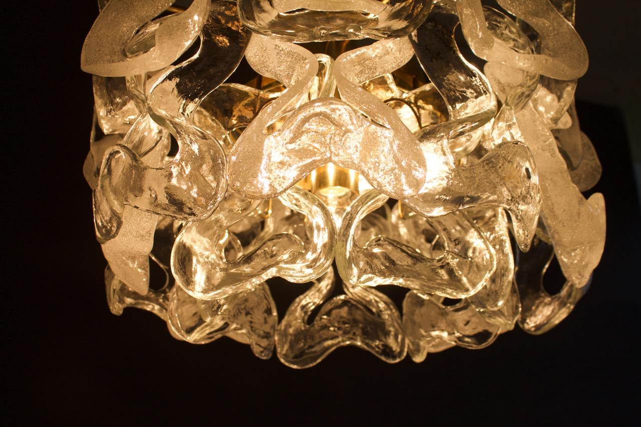 Rare Kalmar Austria Catena Chandelier in Brass and Glass, 1960s For Sale 4