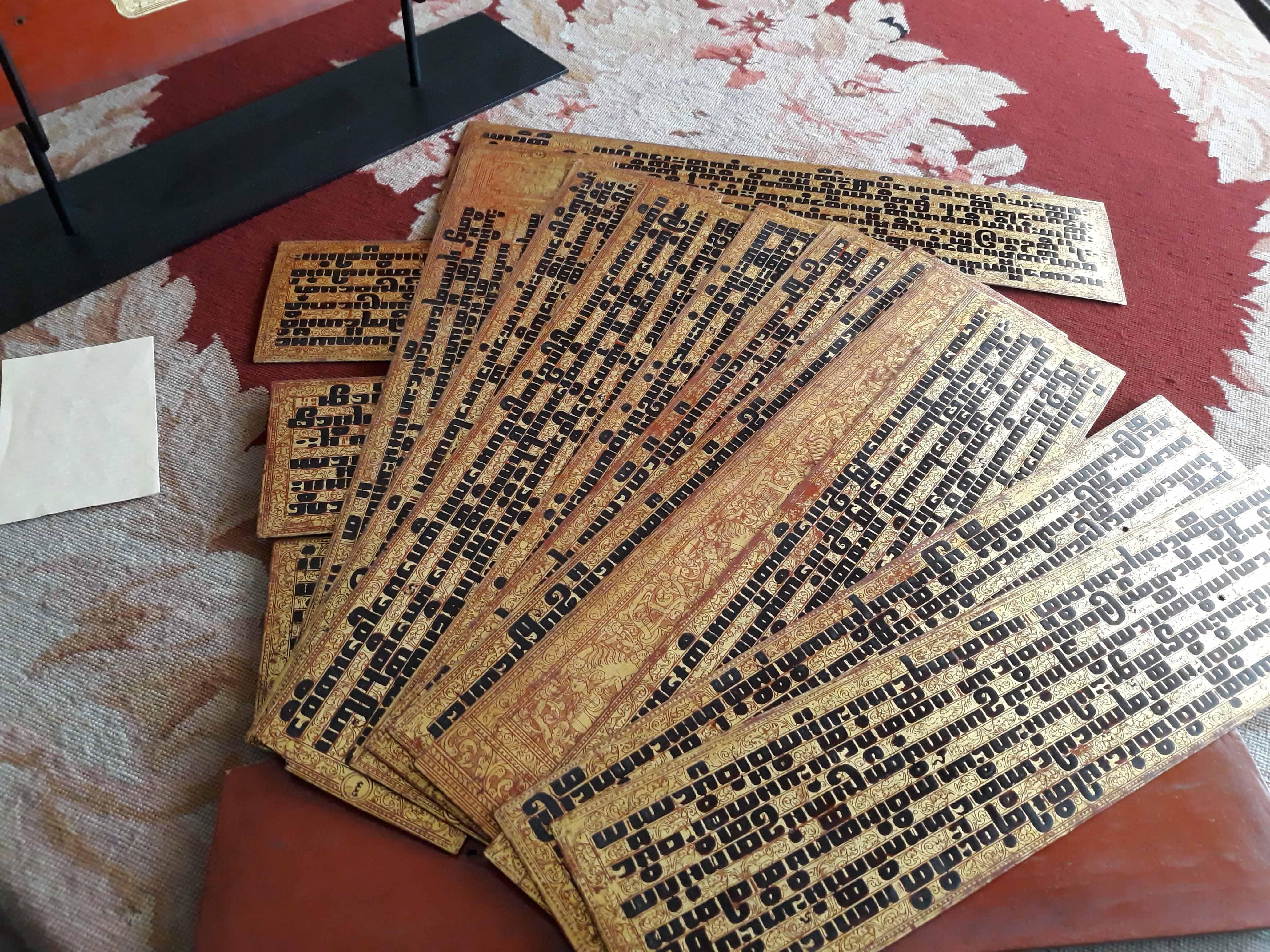 Rare Kamawa-sa Burmese Manuscript, 16 Plates For Sale 1