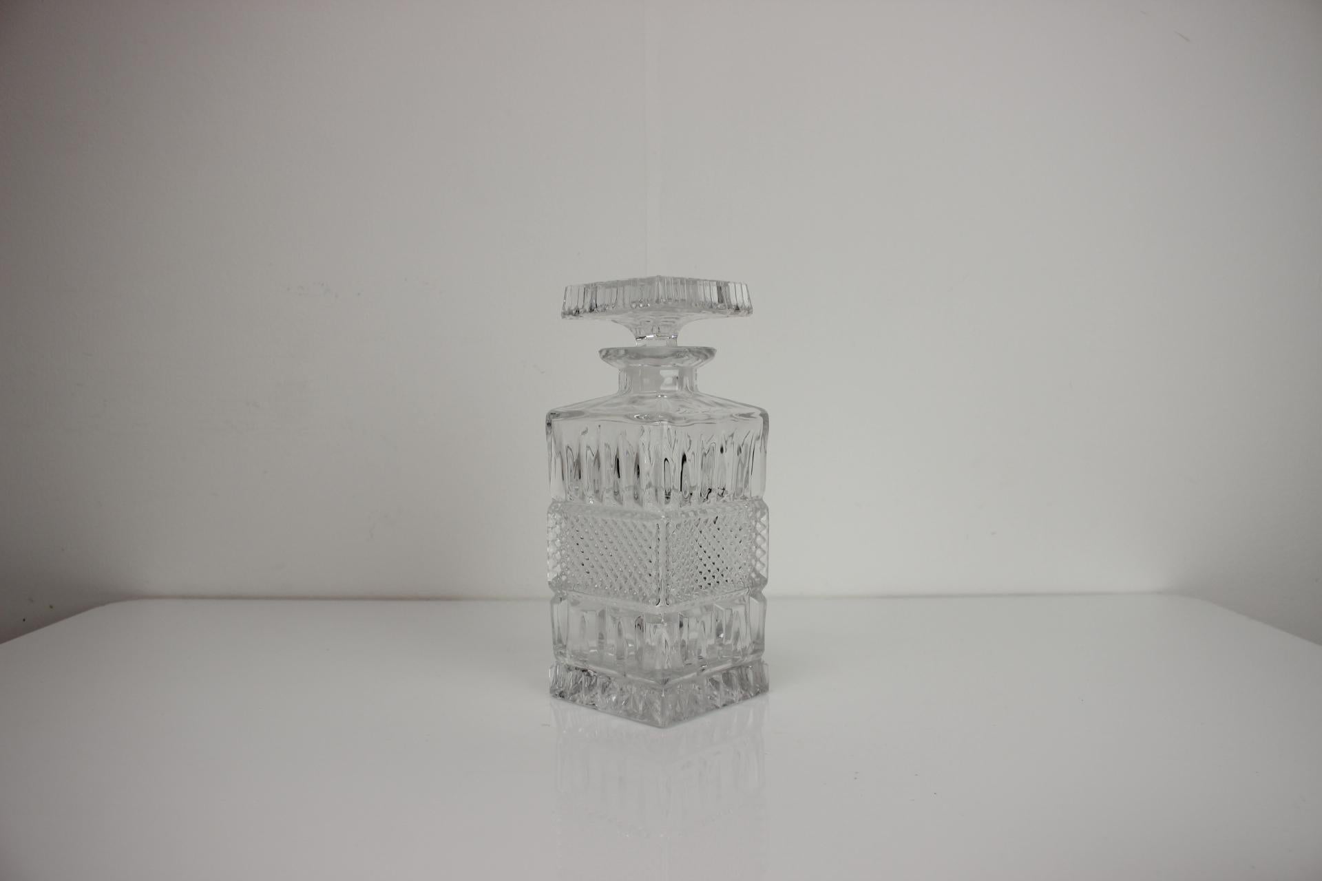 Seltene „Karafa“-Flasche, Tschechoslowakei, 1970er Jahre (Glas) im Angebot