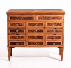 Rare Karelian Birch Wood Chest, circa 1790