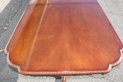 Rare Karges Mahogany Triple Pedestal Chippendale Ball and Claw Dining Table