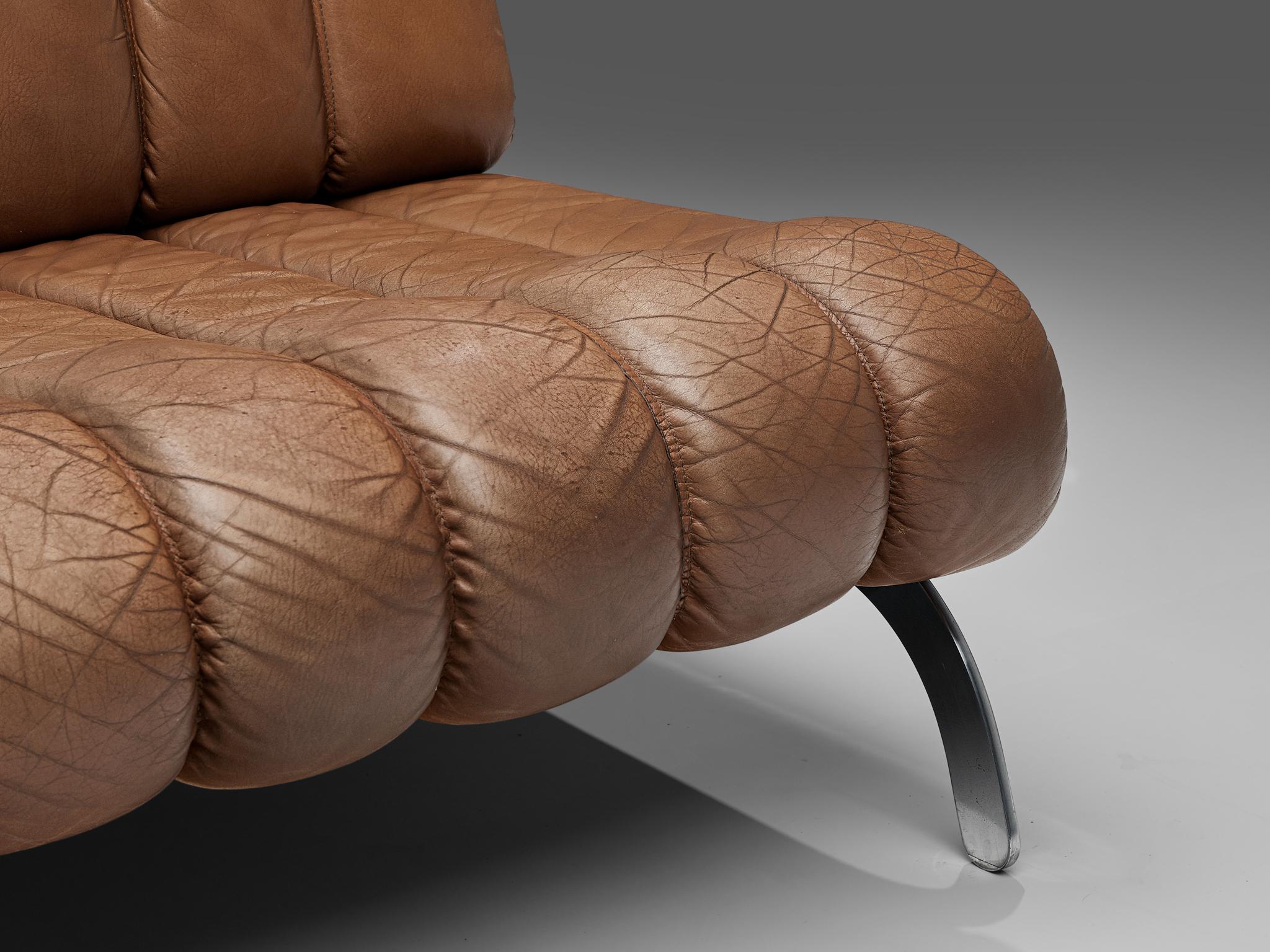 Rare Karl Wittmann Sofa in Cognac Leather 1