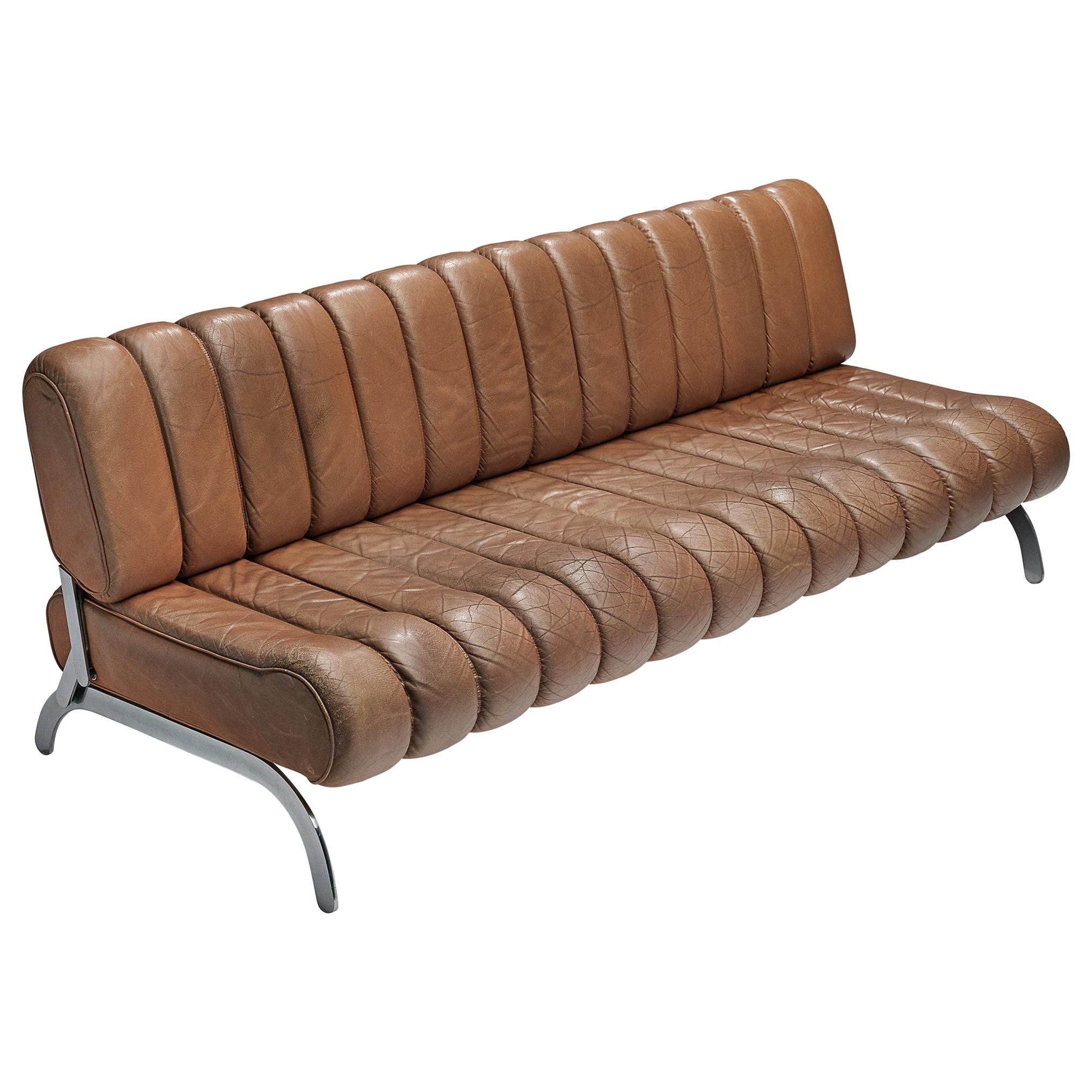 Rare Karl Wittmann Sofa in Cognac Leather