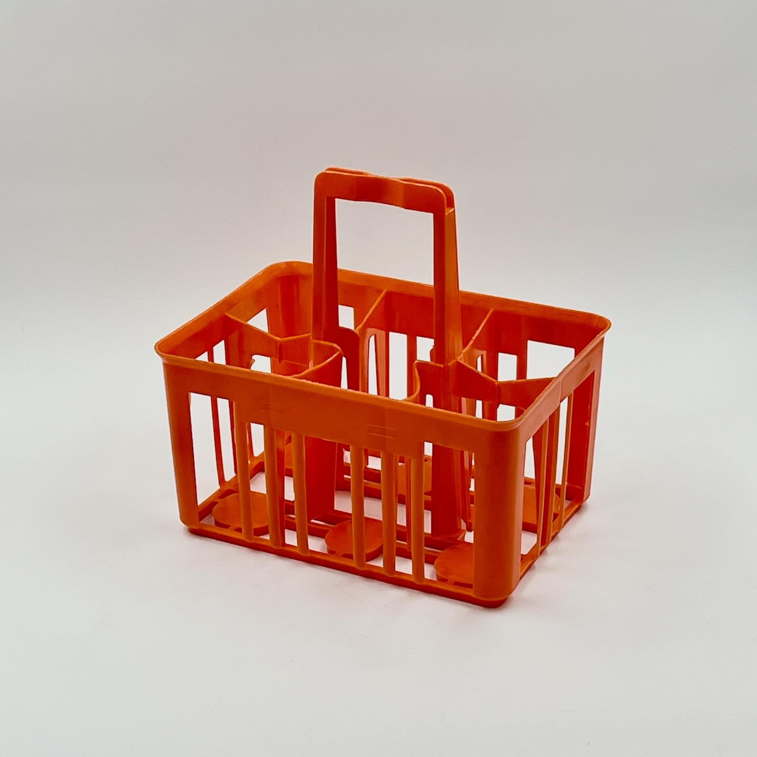 Plastica Raro portabottiglie d'epoca Kartell in plastica arancione Made in Italy, anni '60