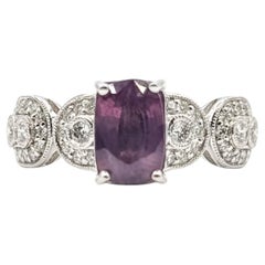 Rare Kashmir Sapphire & Diamond Ring in Platinum- GIA 2235201464