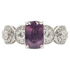 Rare Kashmir Sapphire & Diamond Ring in Platinum- GIA 2235201464