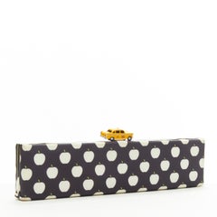 rare KATE SPADE Big Apple New York Yellow Cab black white long box clutch bag