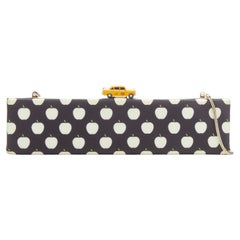 rare KATE SPADE Big Apple New York Yellow Cab black white long box clutch bag