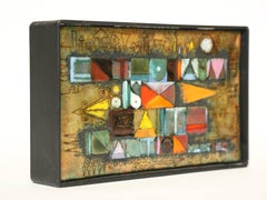 Rare Kay Whitcomb Enamel on Copper Plaque