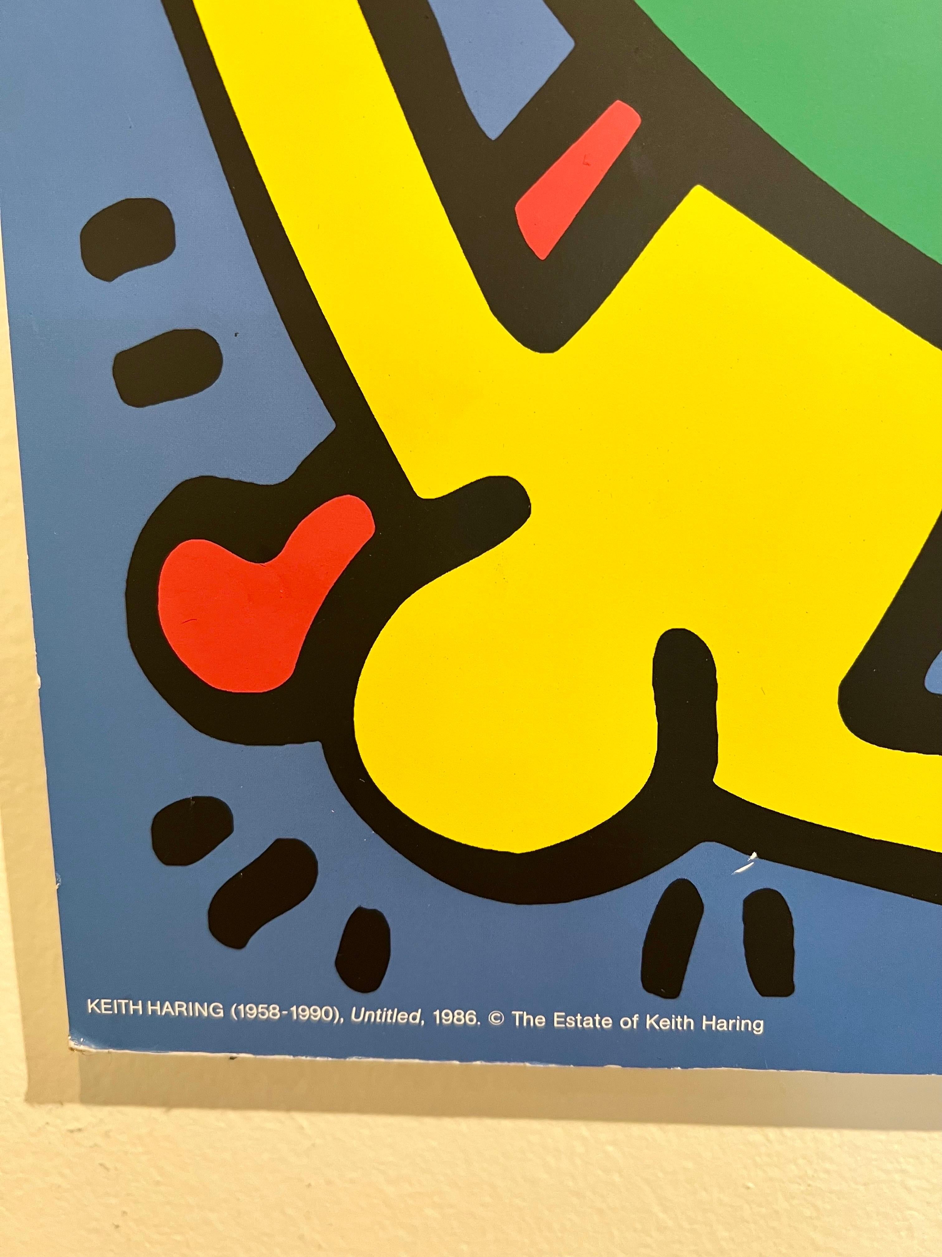 Rare Keith Haring Poster from 1986 from The State of Keith Haring Germany In Good Condition In San Diego, CA