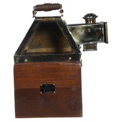 Rare Kelvin and Hughes Teak and Brass Navigational Nautical Binnacle Compass