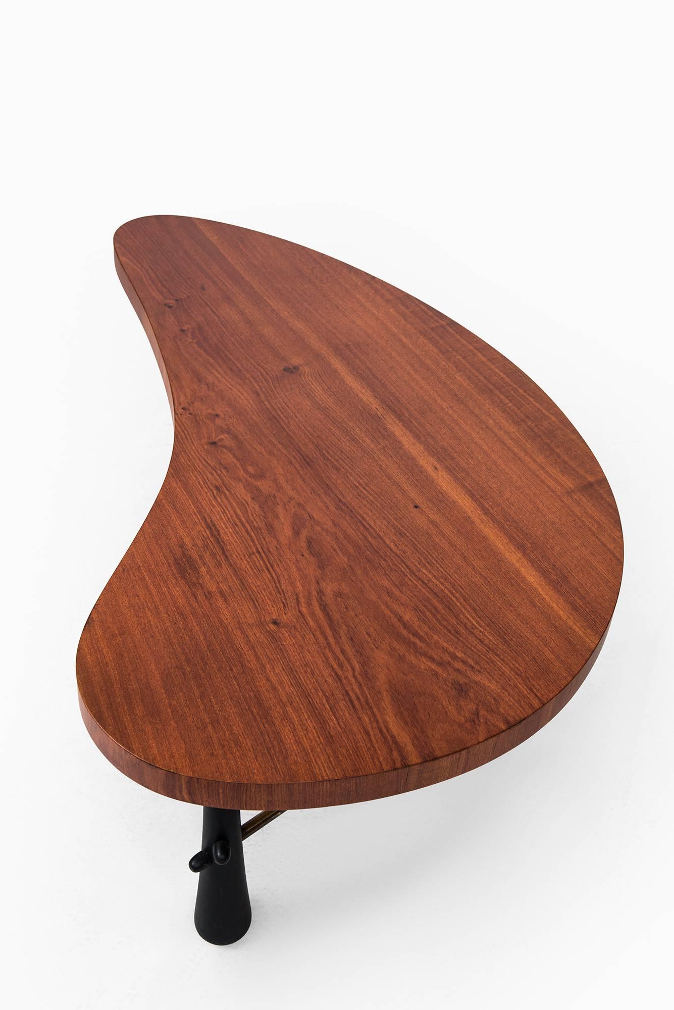 Mid-20th Century Rare Kidney-Shaped Coffee Table Produced in Sweden
