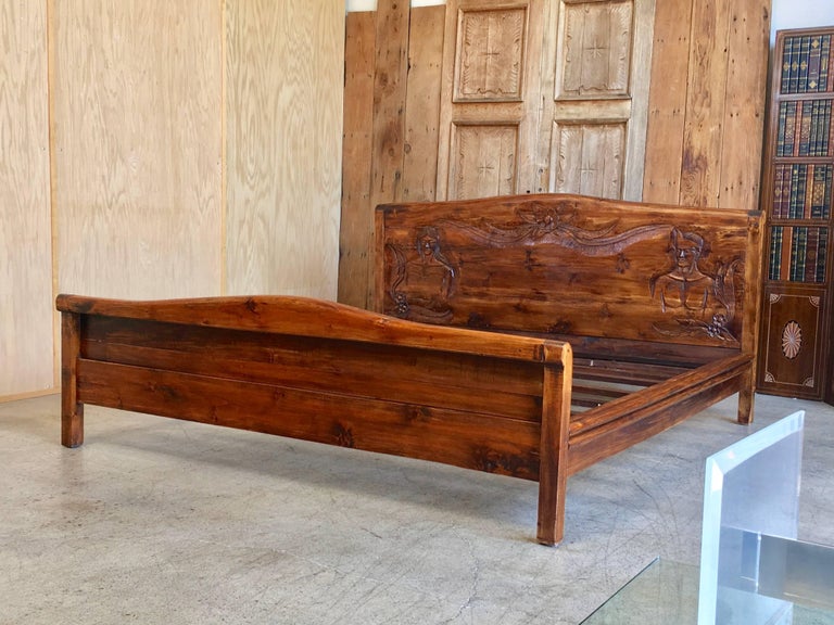 Rare KingSize Antique Hawaiian Koawood Marriage Bed at 1stDibs