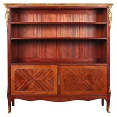 Rare Kingwood & Mahogany Louis XV Style Bookcase