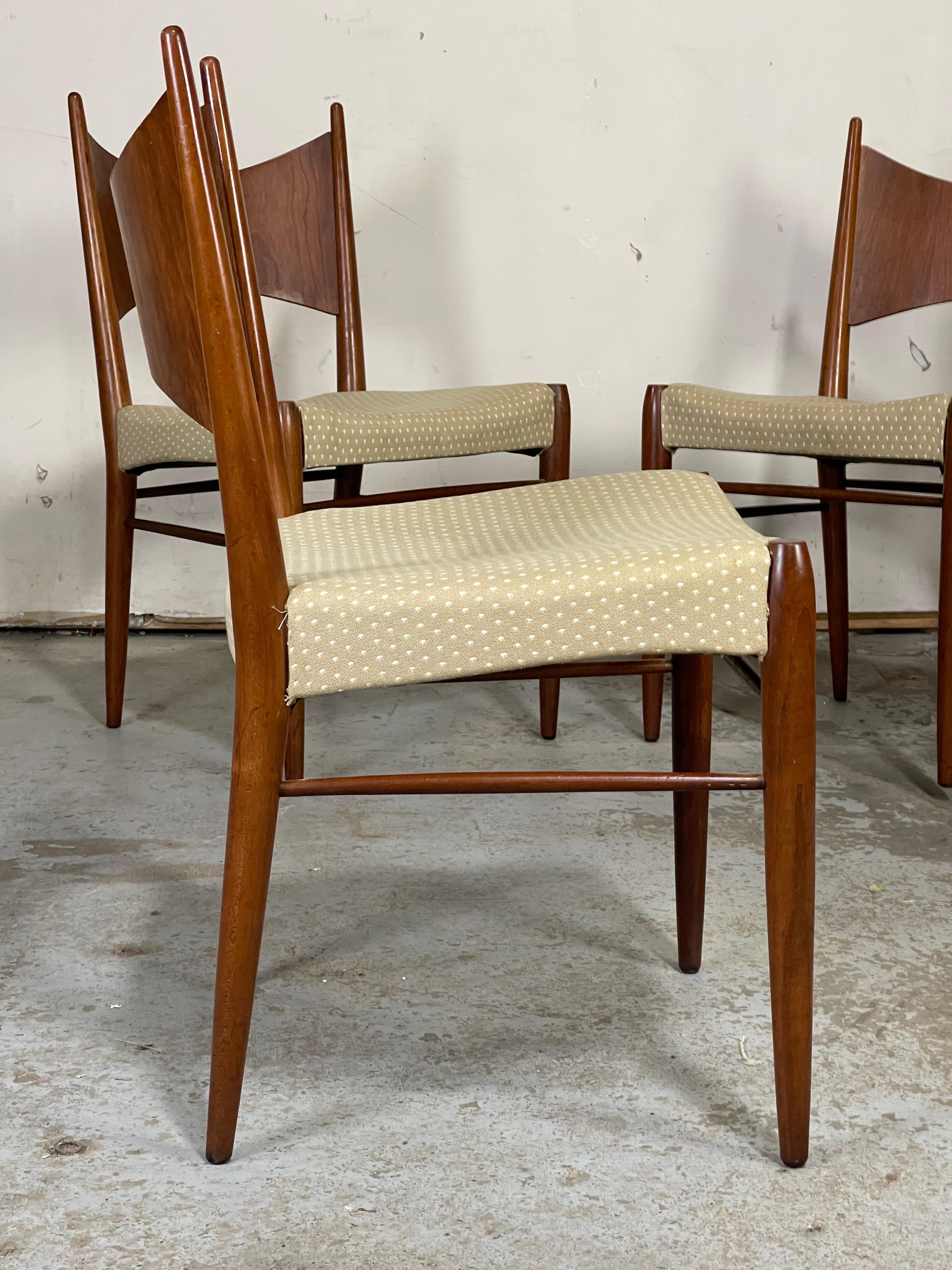 Mid-Century Modern Rare Kipp Stewart Dining Chairs for Winchendon For Sale