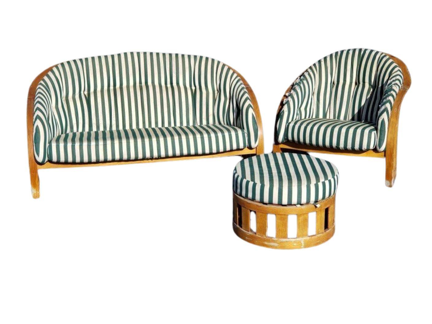 Rare Kipp Stewart for Summit Furniture California Outdoor Lounge Set – Settee For Sale 1