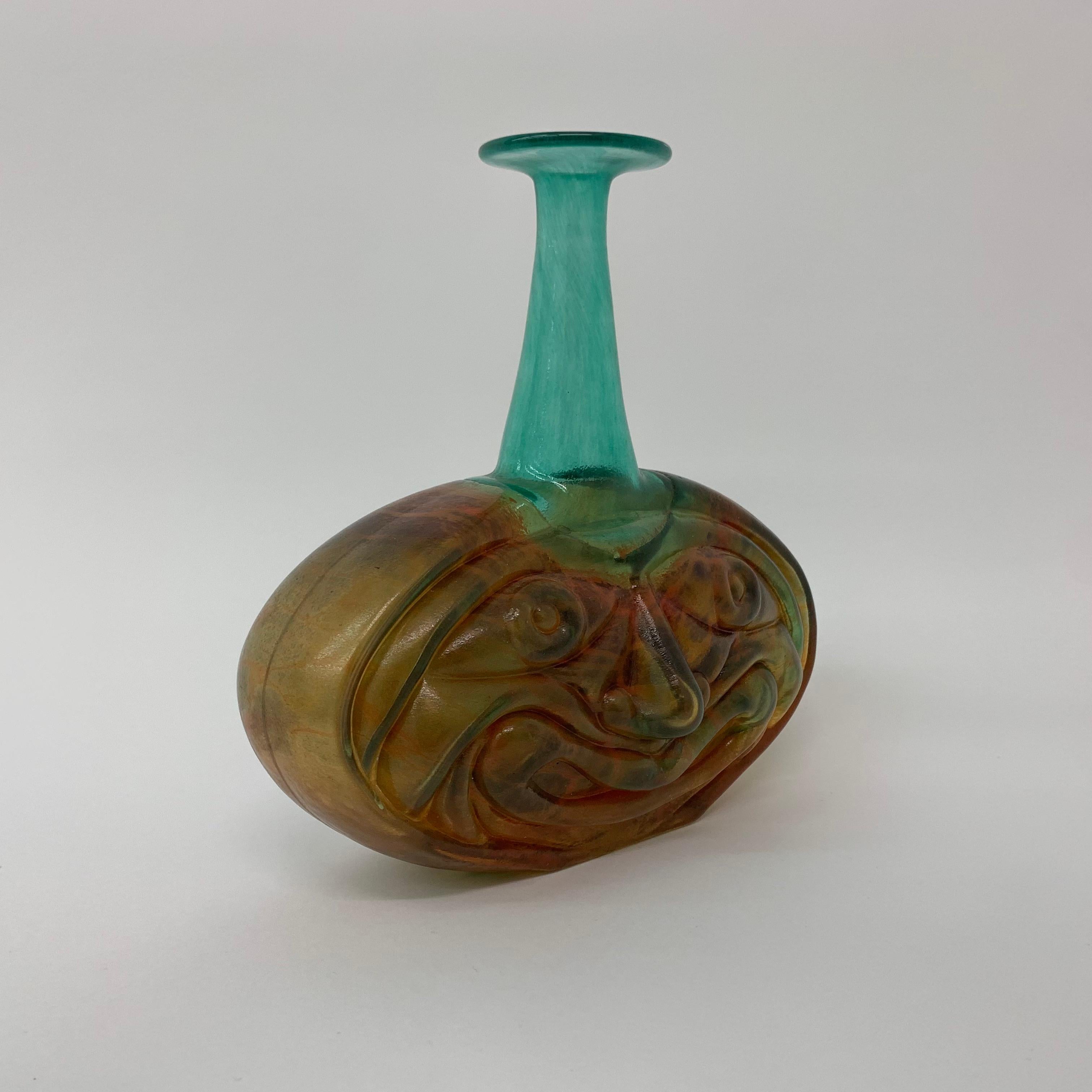 Verre d'art Rare vase Kjell Engman pour Kosta Boda Rio, années 1970 en vente