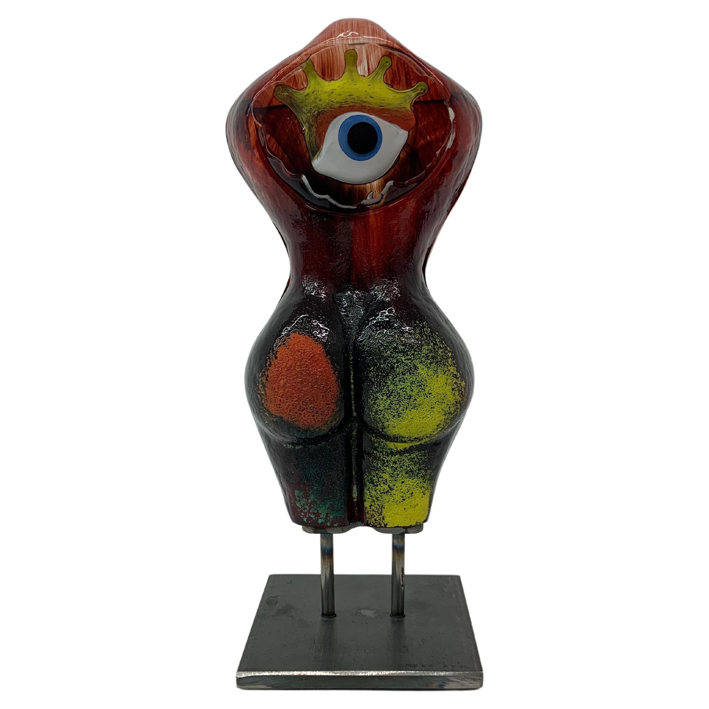 Rare sculpture de Kjell Engman pour Kosta Boda, années 1980 en vente