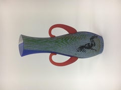 Rare Kjell Engman for Kosta Boda set of glassware teacup vase and sugar pot