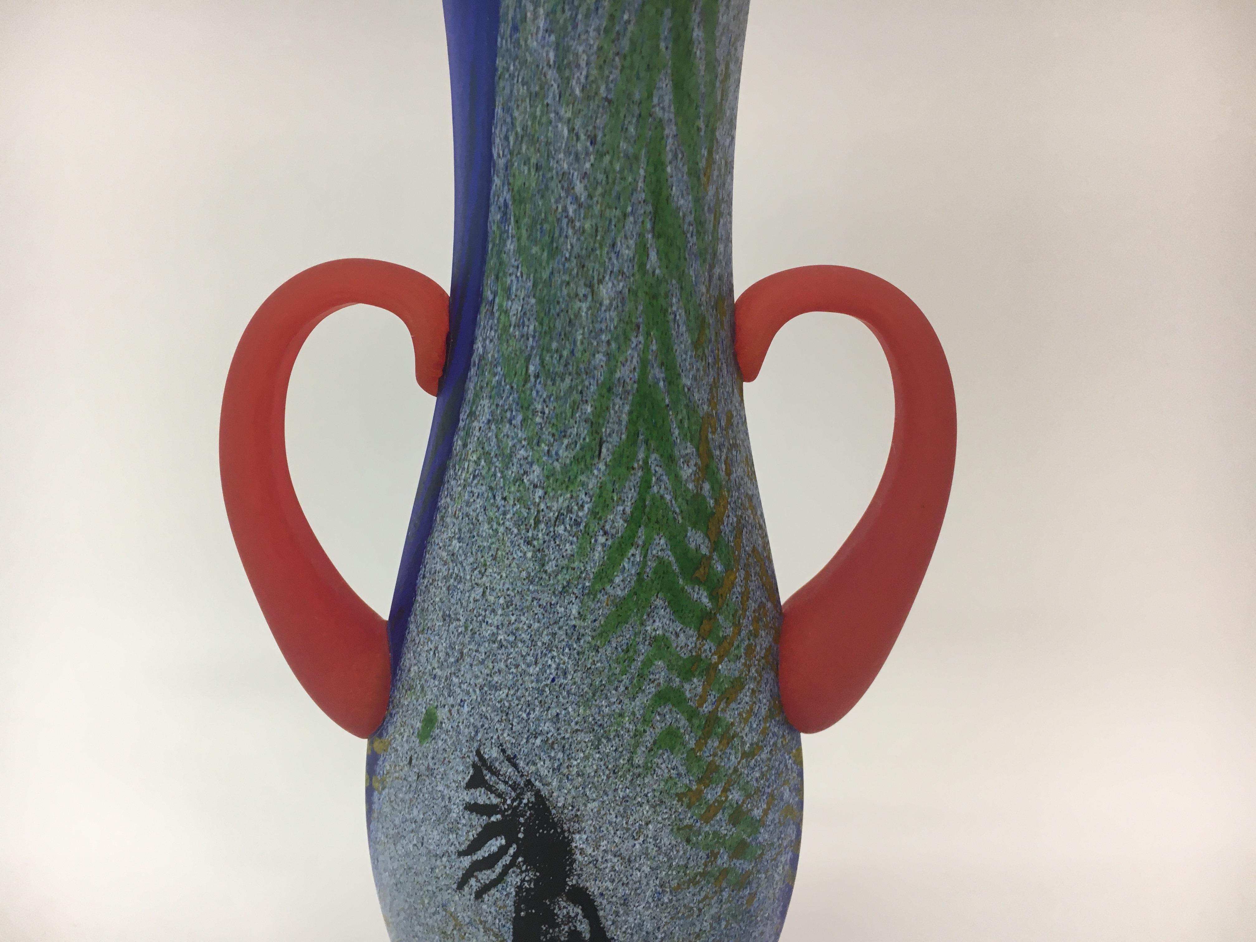 Swedish Rare Kjell Engman for Kosta Boda set of glassware teacup vase and sugar pot For Sale