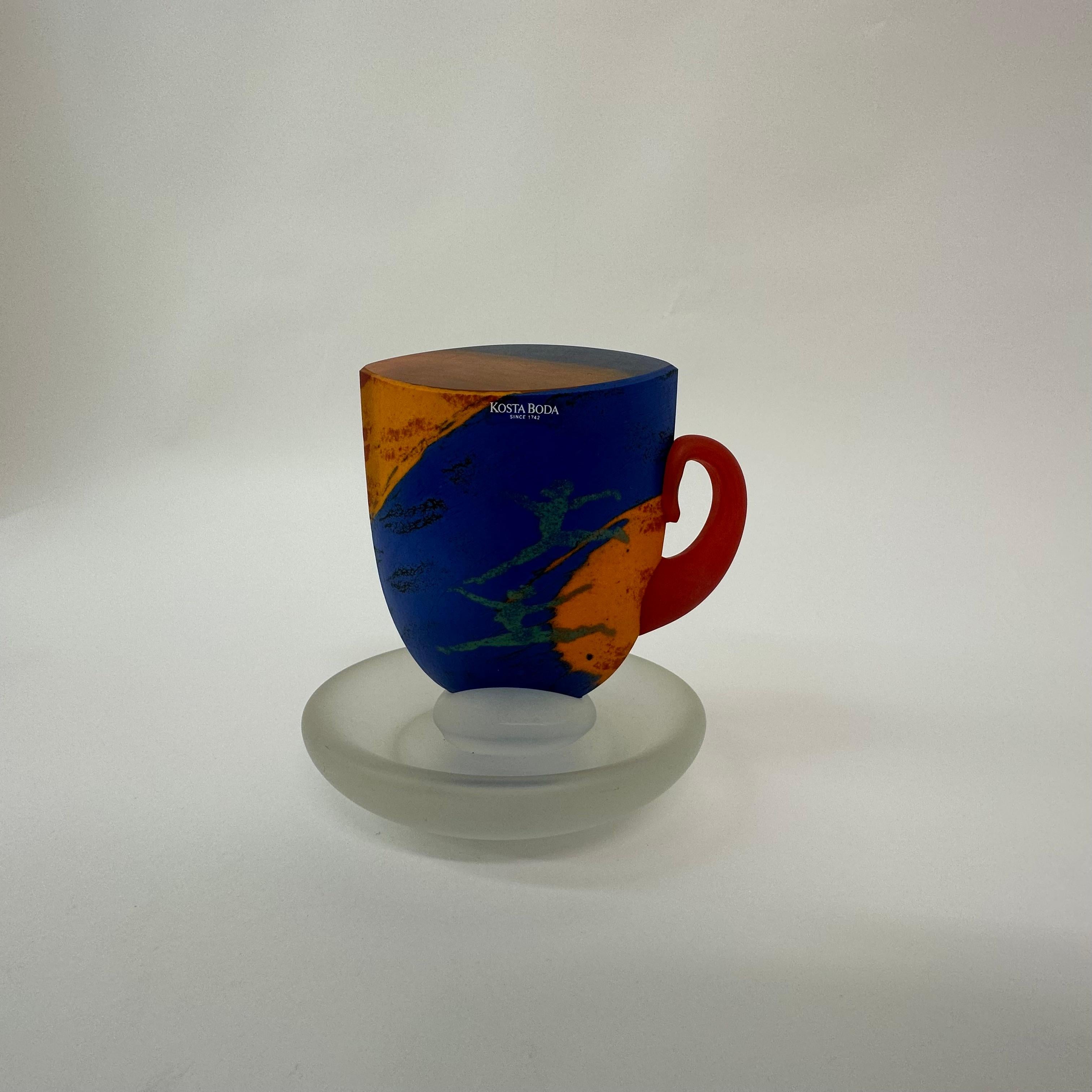 Rare Kjell Engman for Kosta Boda Sweden teacup , 1980’s
Dimensions: 15cm H, 14cmW, 12,5cm D
Condition: Good
Period:  1980’s
Origin: Sweden
Designer: Kjell Engman
Manufacturer: Kosta Boda