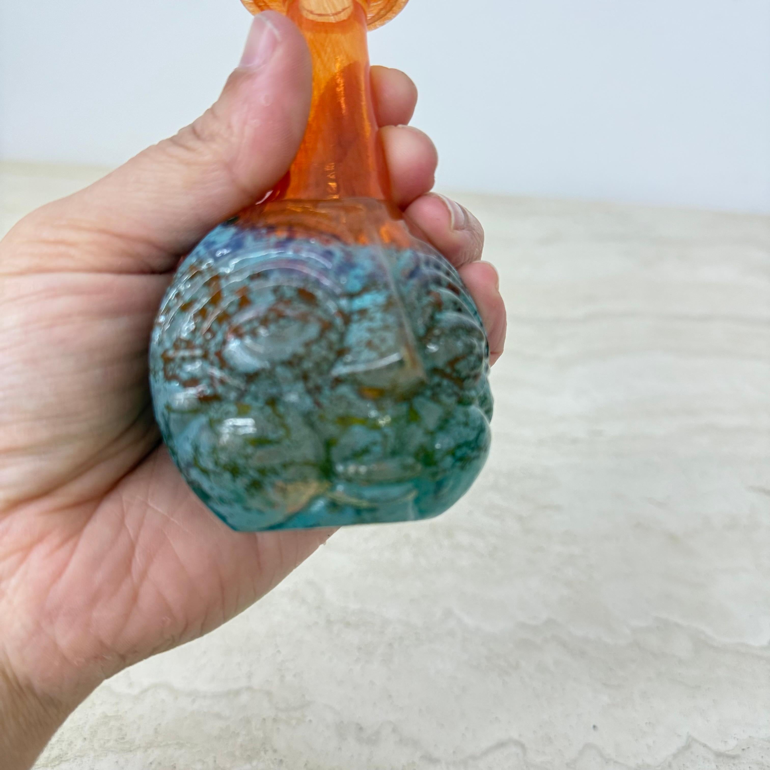 Rare Kjell Engman for Kosta Boda Sweden vase Rio face glass miniature vase For Sale 4
