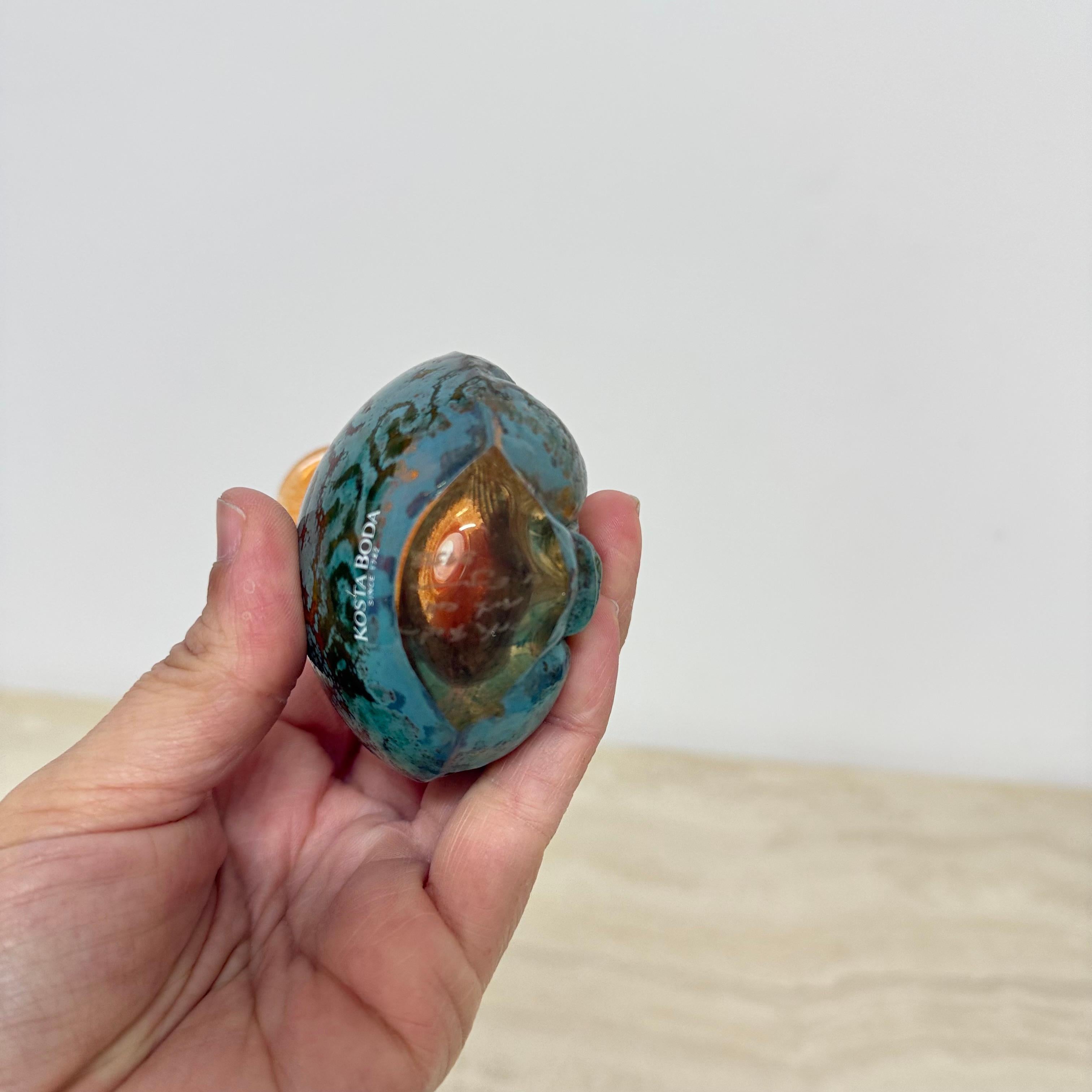 Scandinavian Modern Rare Kjell Engman for Kosta Boda Sweden vase Rio face glass miniature vase For Sale