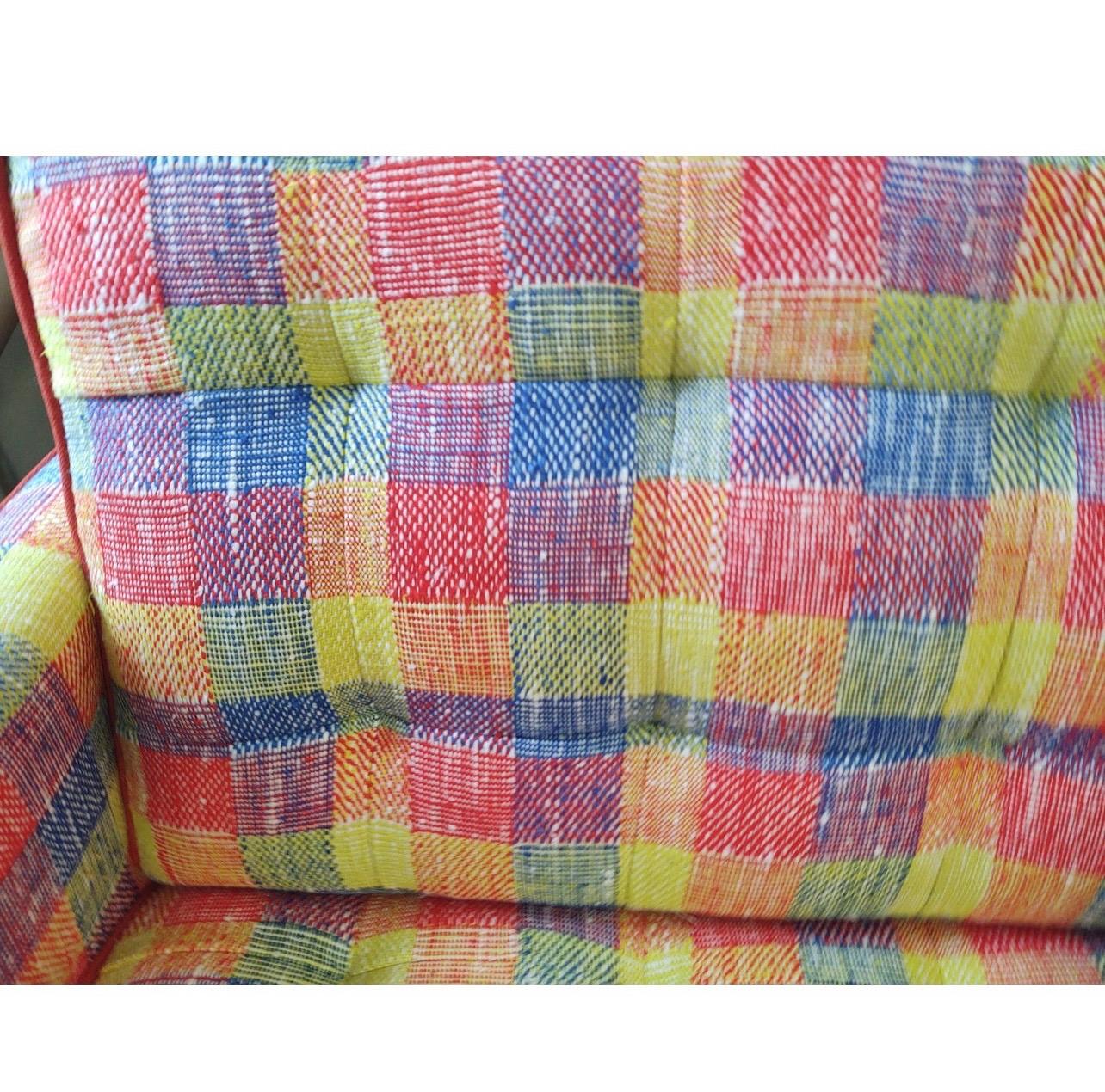 Raro sillón Knoll 65 años 50 cromado con tela Daniel Cooper en venta 1