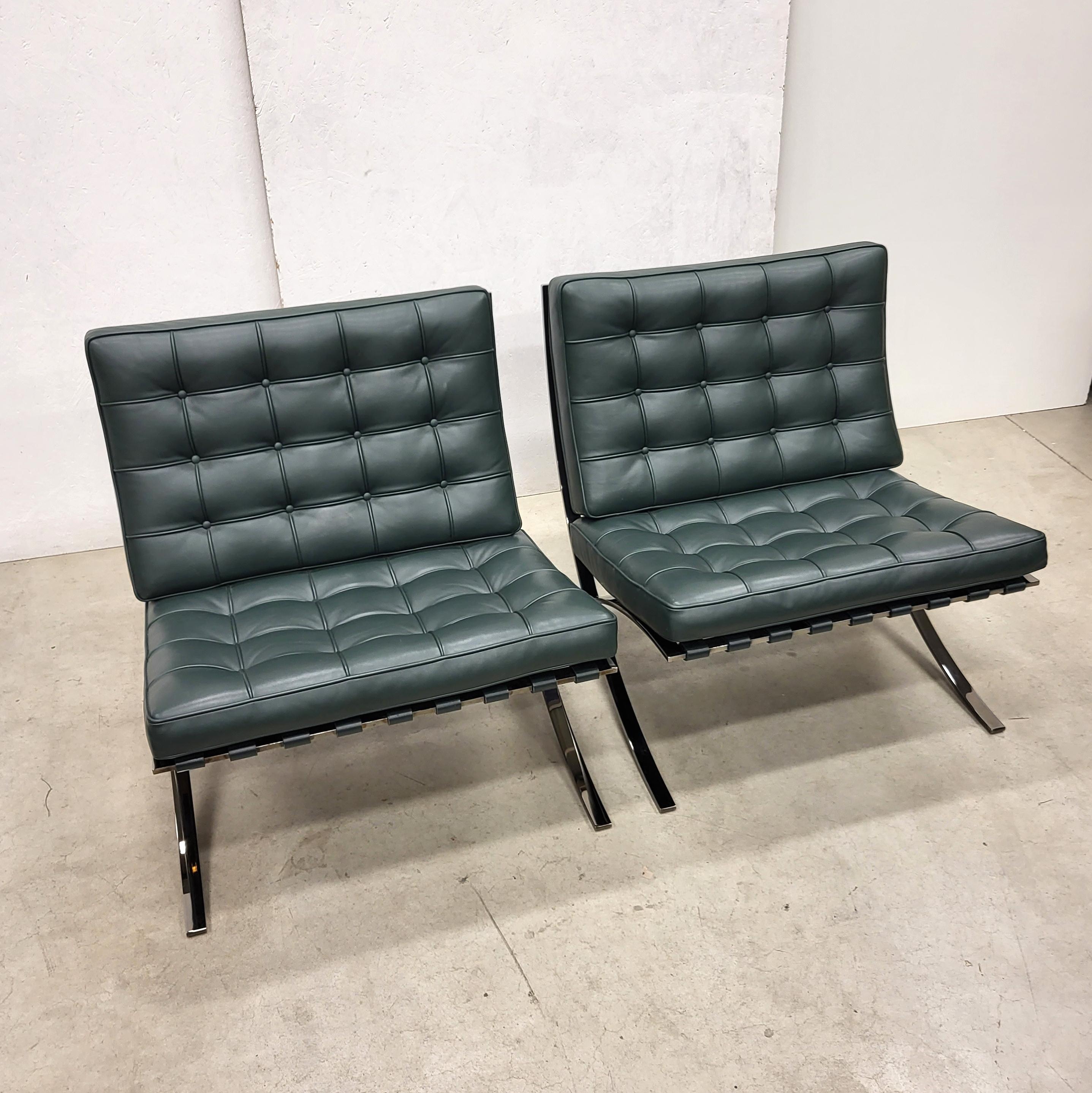 German Rare Knoll Barcelona Chair 100th Bauhaus Limited Edition No 123 & 134 