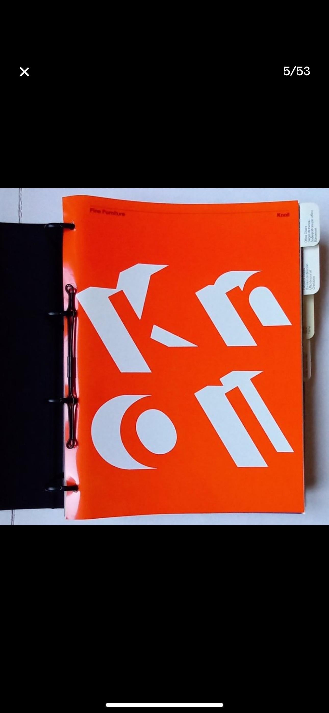 Americano Raro catalogo d'epoca di Knoll International, primi anni '80 in vendita