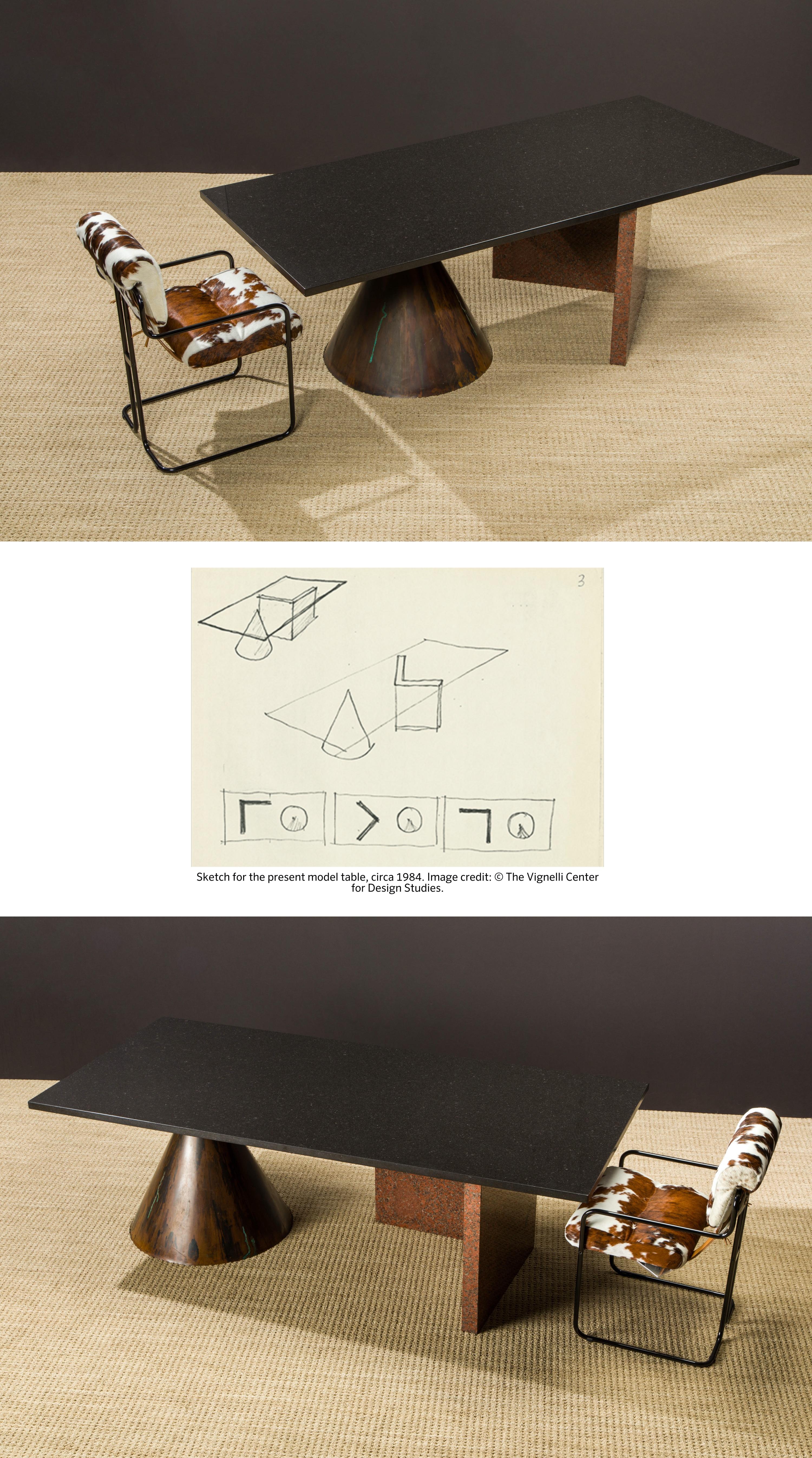 Seltener Esstisch / Schreibtisch „Kono“ von Lella & Massimo Vignelli für Casigliani, 1984 (Italienisch) im Angebot