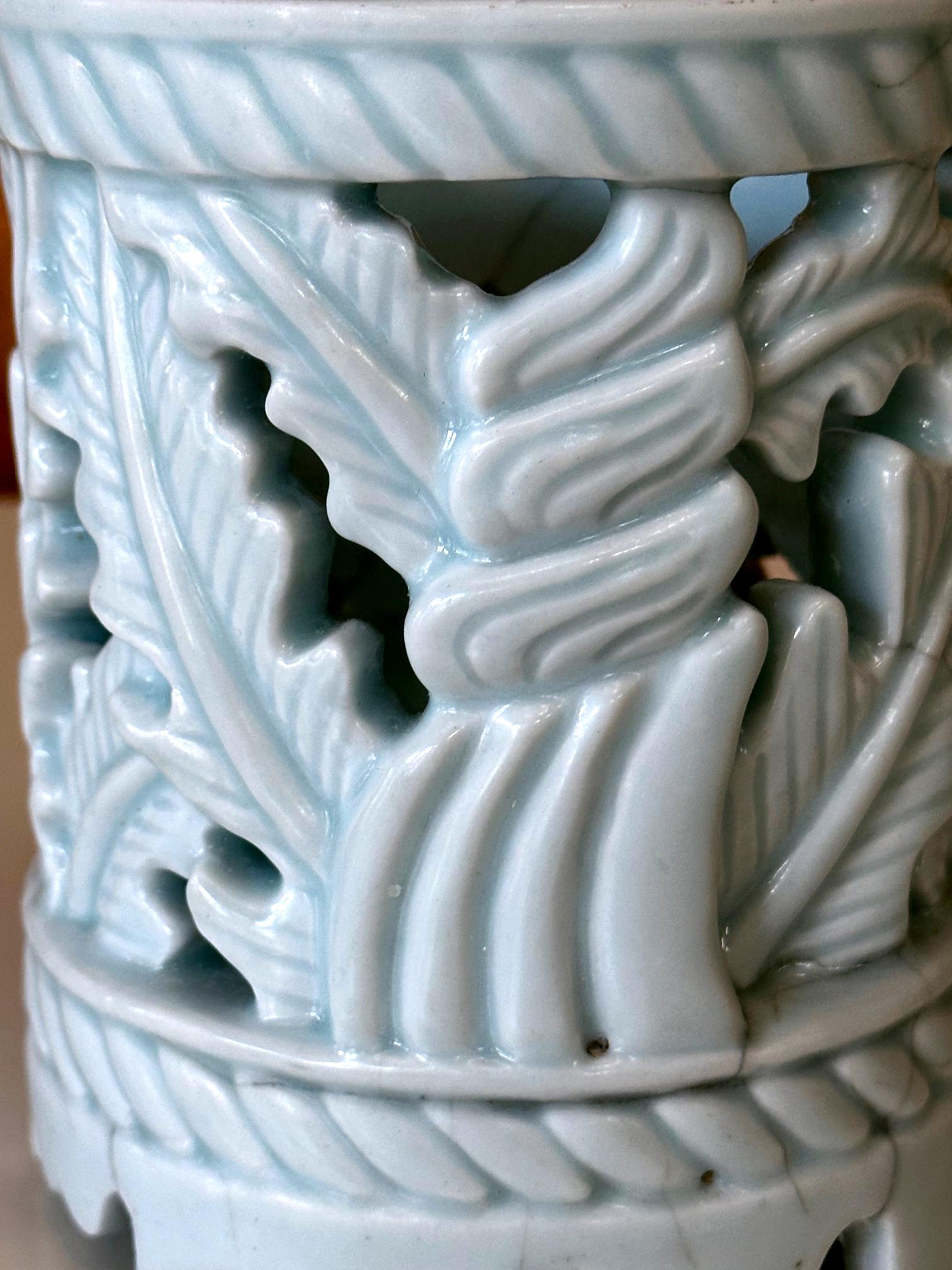 Rare Korean Ceramic Brush Holder Joseon Dynasty For Sale 9