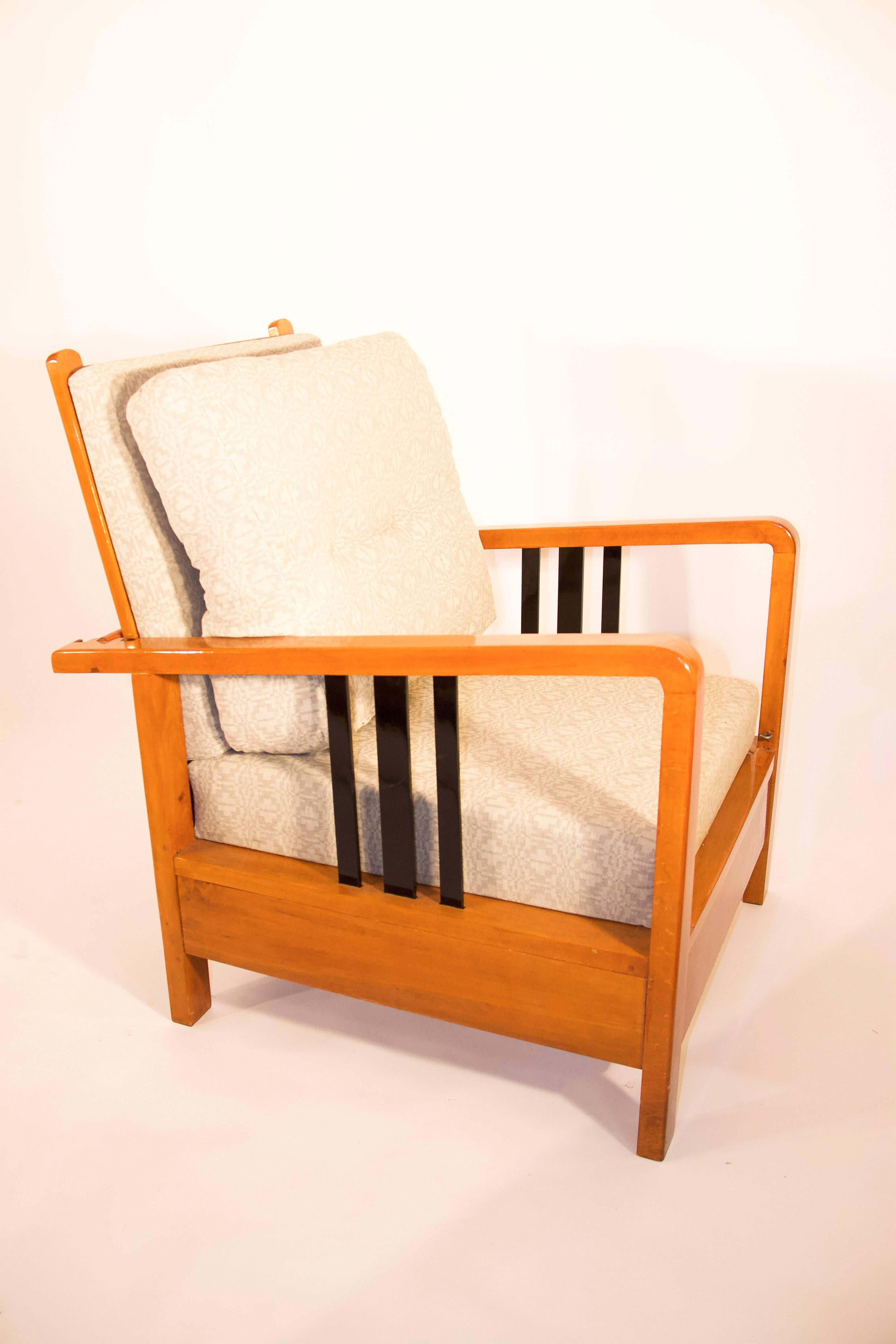 Rare, Kozma Lajos Art Deco Lounge Chair from the 1930s In Good Condition For Sale In Budapest, HU