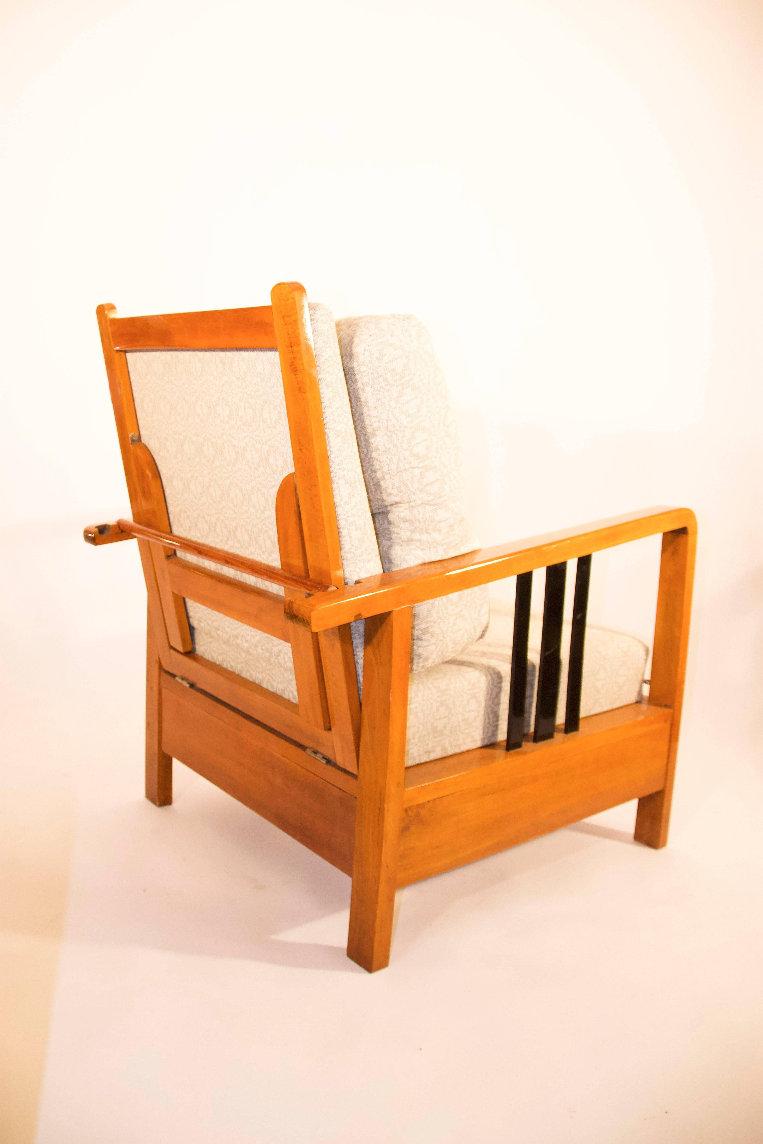 20th Century Rare, Kozma Lajos Art Deco Lounge Chair from the 1930s For Sale