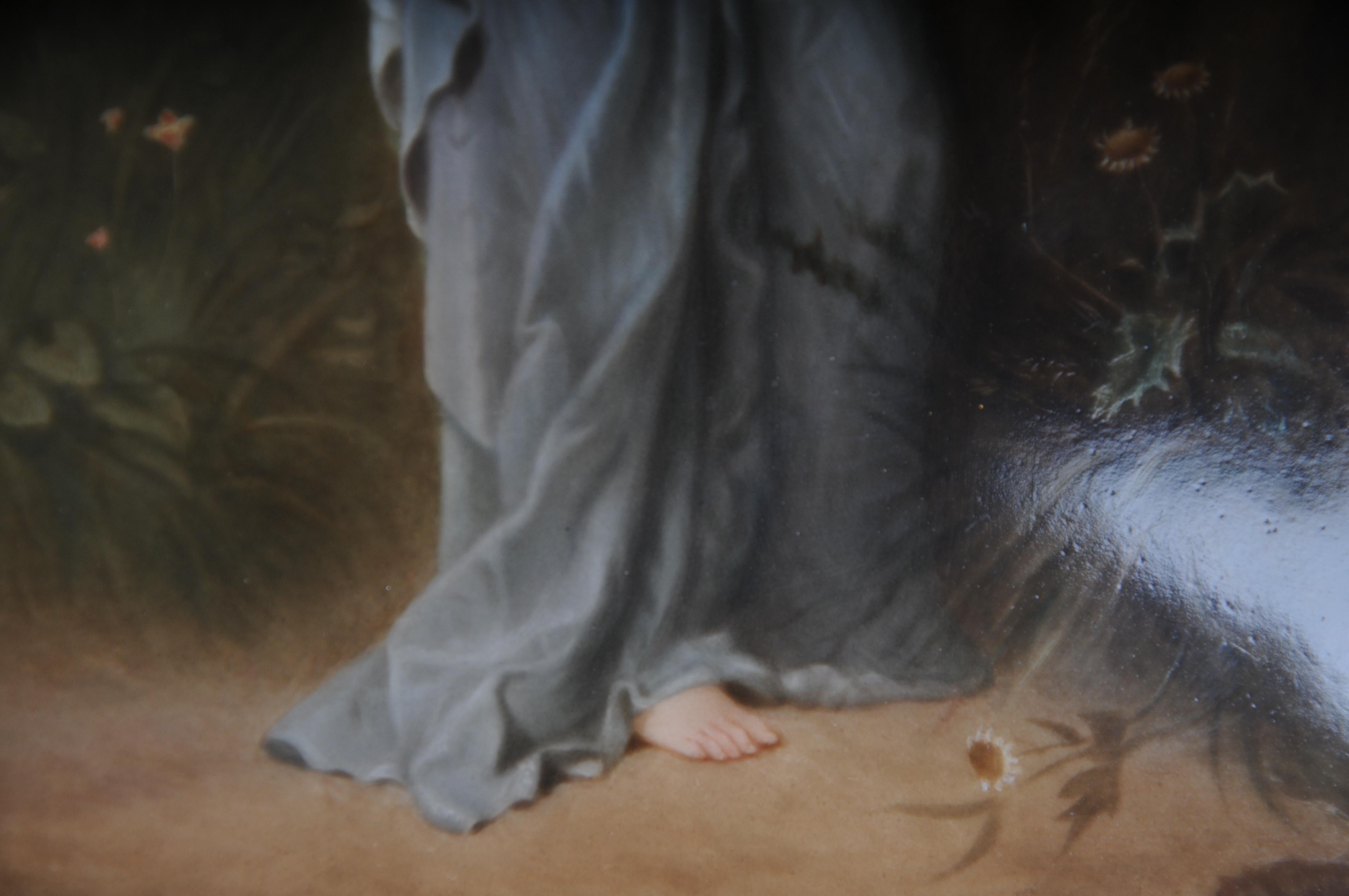 RARE KPM Berlin porcelain plaque depicting Psyche holding a Urn, R. Beyschlag For Sale 5