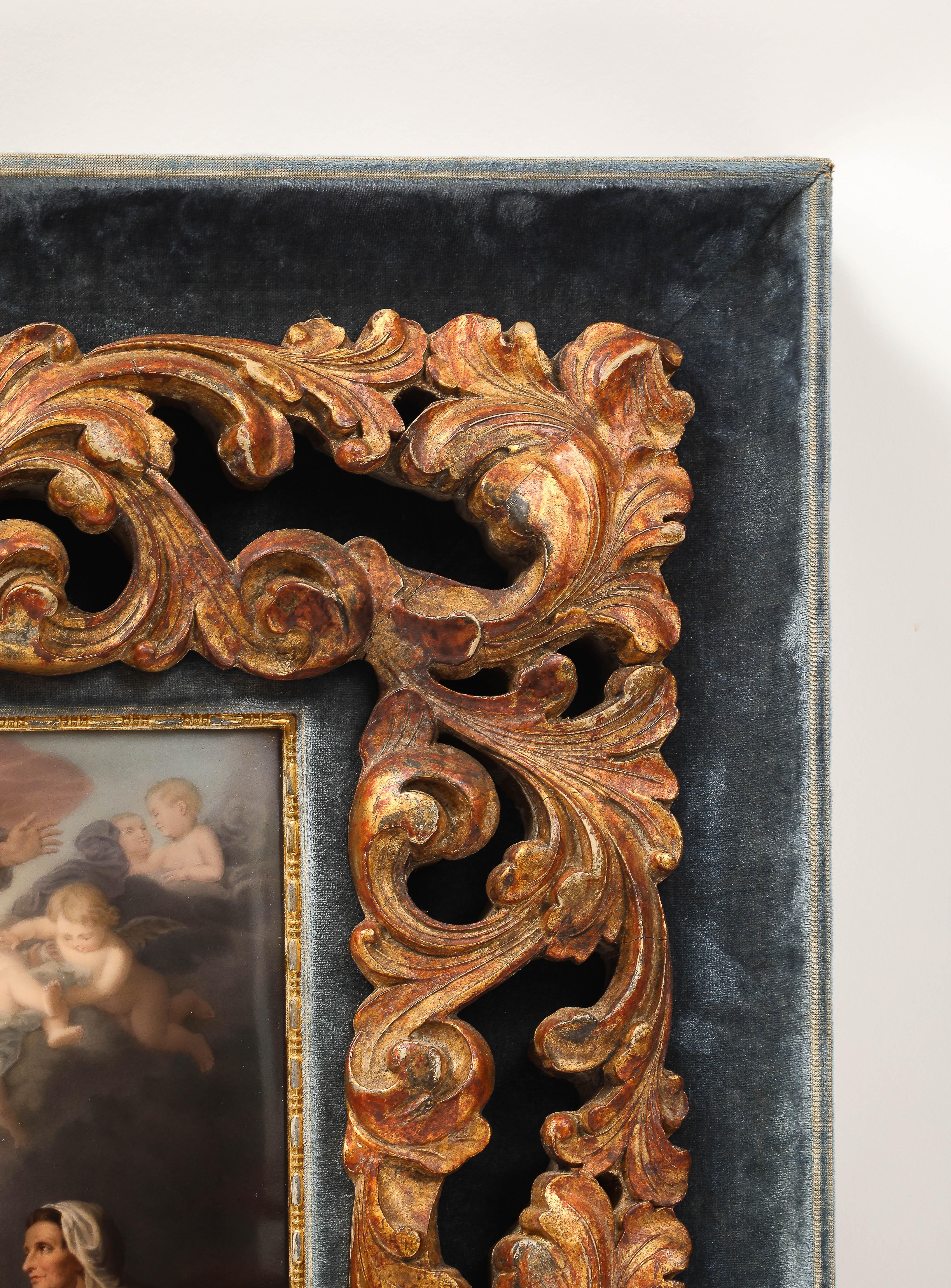 Fin du XIXe siècle Rare plaque en porcelaine de KPM représentant Esteban et son enfant d'après Bartolome Esteban Murillo en vente