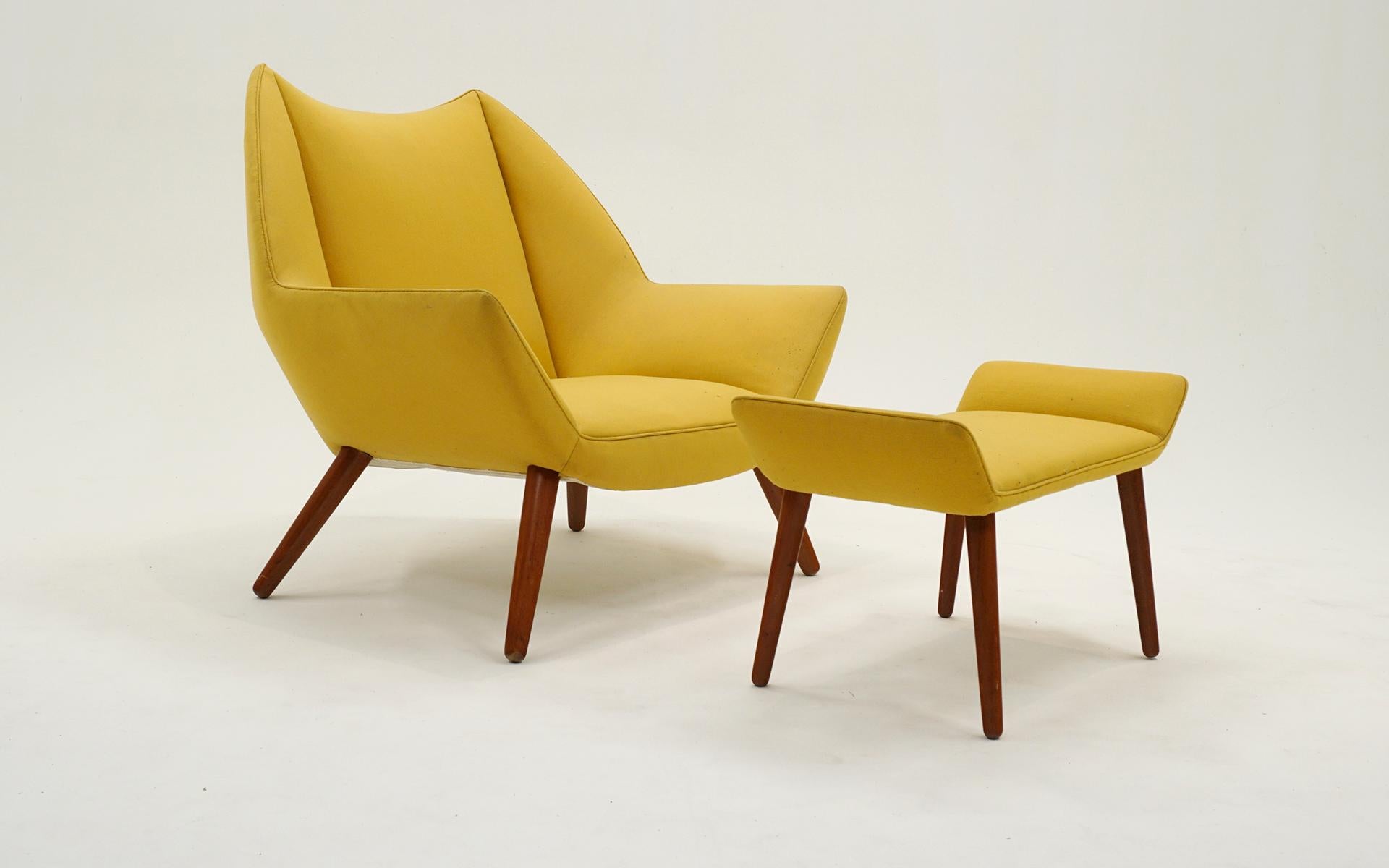 Seltener Kurt Ostervig Sessel und Ottomane Model No. 12, Dänemark, 1961. (D�änisch) im Angebot