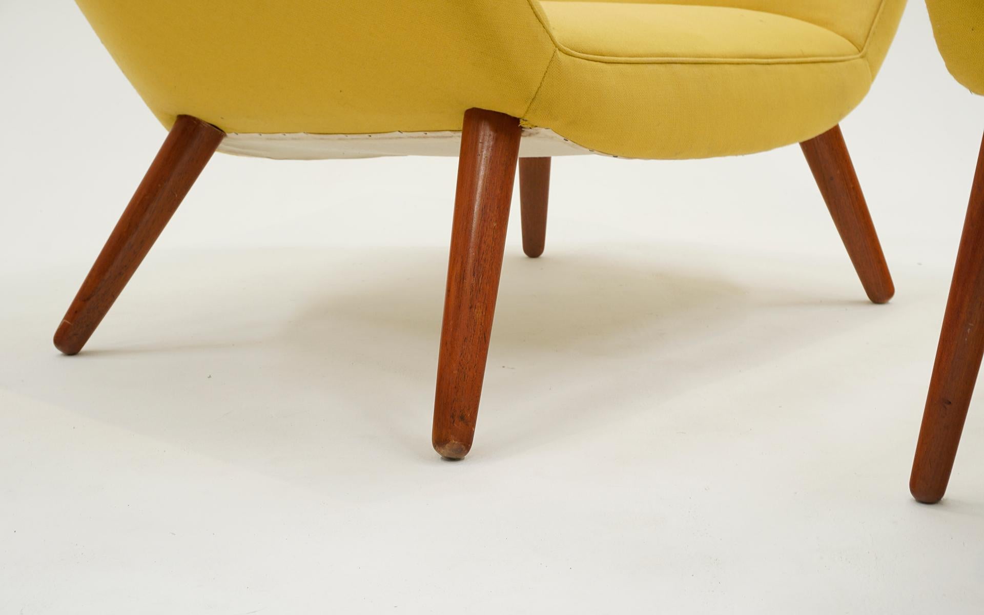 Seltener Kurt Ostervig Sessel und Ottomane Model No. 12, Dänemark, 1961. im Angebot 1