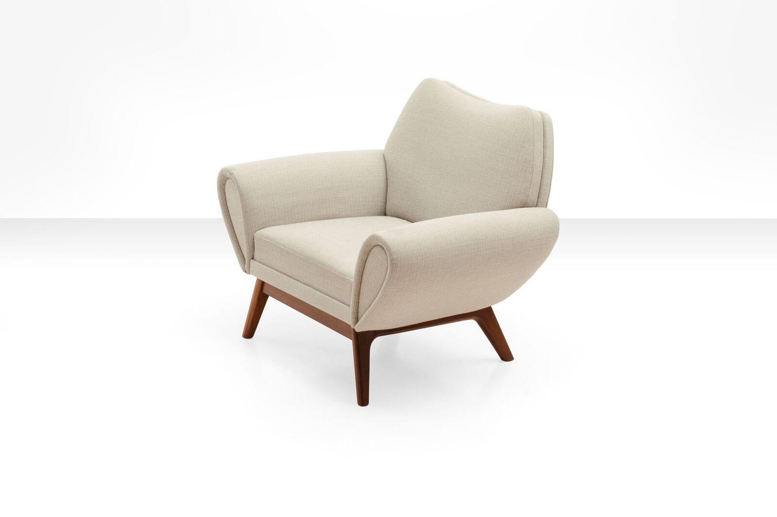 Fabric Rare Kurt Østervig Lounge Chair, Denmark, 1960s