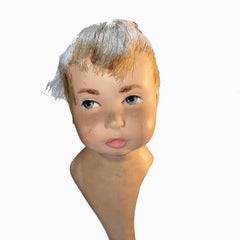 Rare La Rosa Child Boy Desk or Shop Window Mannequin Bust, Italy, 1950s