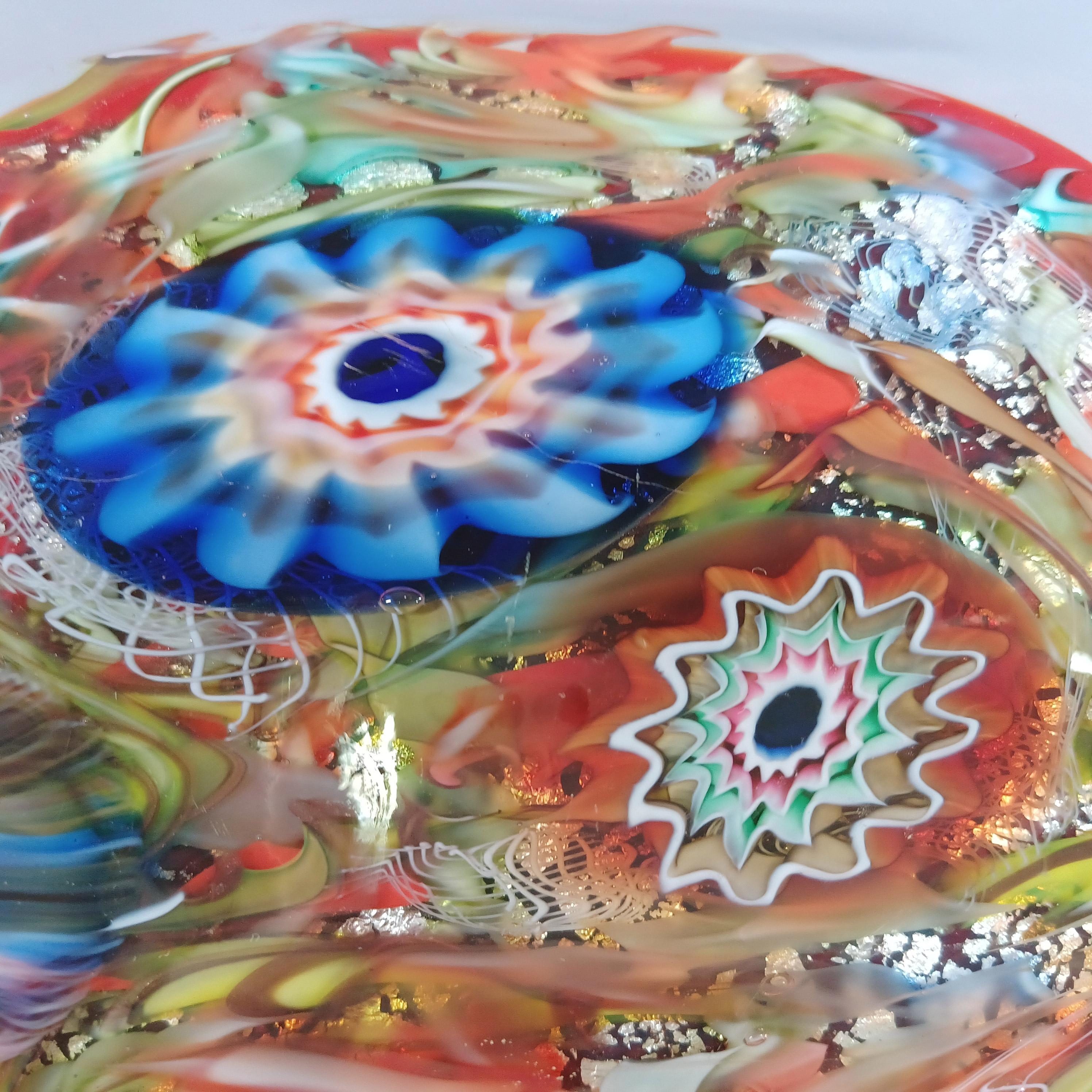 Here is a one off, rare item that you will likely never see again! A large and very heavy (2.5kg unpacked) 1950's Venetian glass sculptural slab, made on the island of Murano, near Venice, Italy. This piece was made by Galliano Ferro, and still