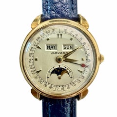 Rare Ladies Mid-20th Century Movado Celestograf Triple Calendar Moonphase Watch