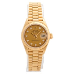 Rare Ladies Rolex Datejust 69178, 18K Yellow Gold Diamond Dial year 1987