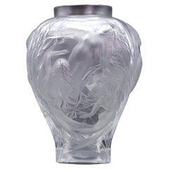 Rare Lalique "Hommage a' Rene Lalique" Vase in Polished & Frosted Crystal France