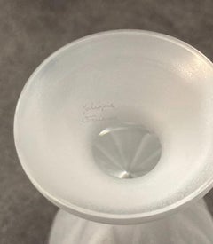 Rare Lalique Vase with Foot 'France', "Campanule", Ca. 1960