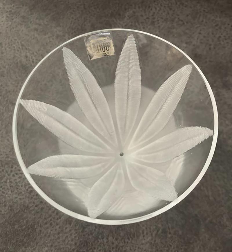 French Rare Lalique Vase with Foot 'France', 